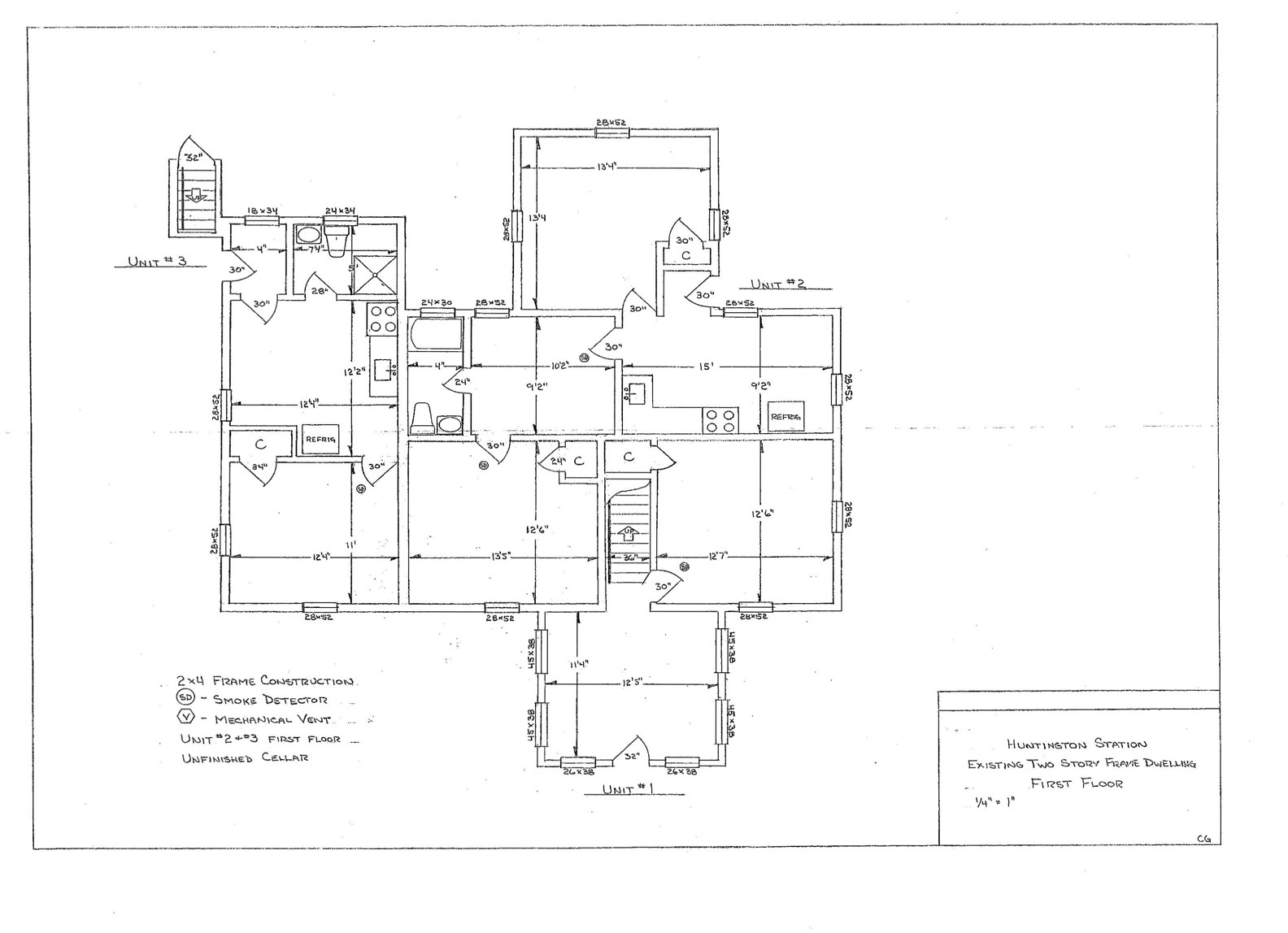 First Floor Plans of Legal 4 Family on One Prime Acre C-6 Zoning