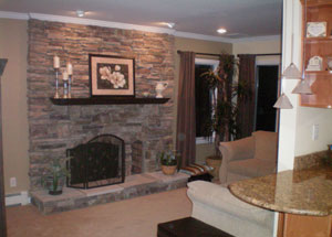 East Northport Colonial - Family Room with Stone Fireplace