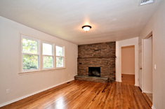 Huntington Maplewood Area - Family Room with Stone-Faced Fireplace